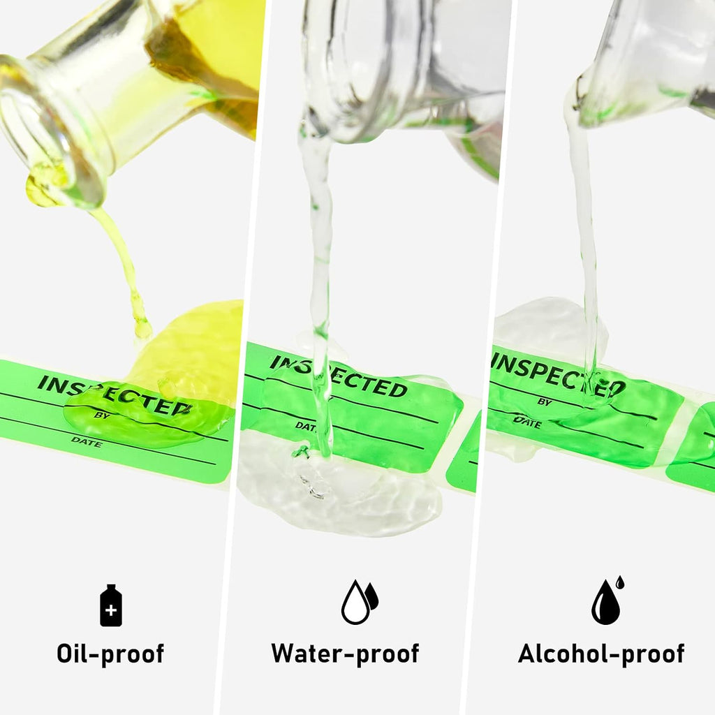600 Pcs Quality Control Inventory Labels 1 X 2.25 Inch, Green
