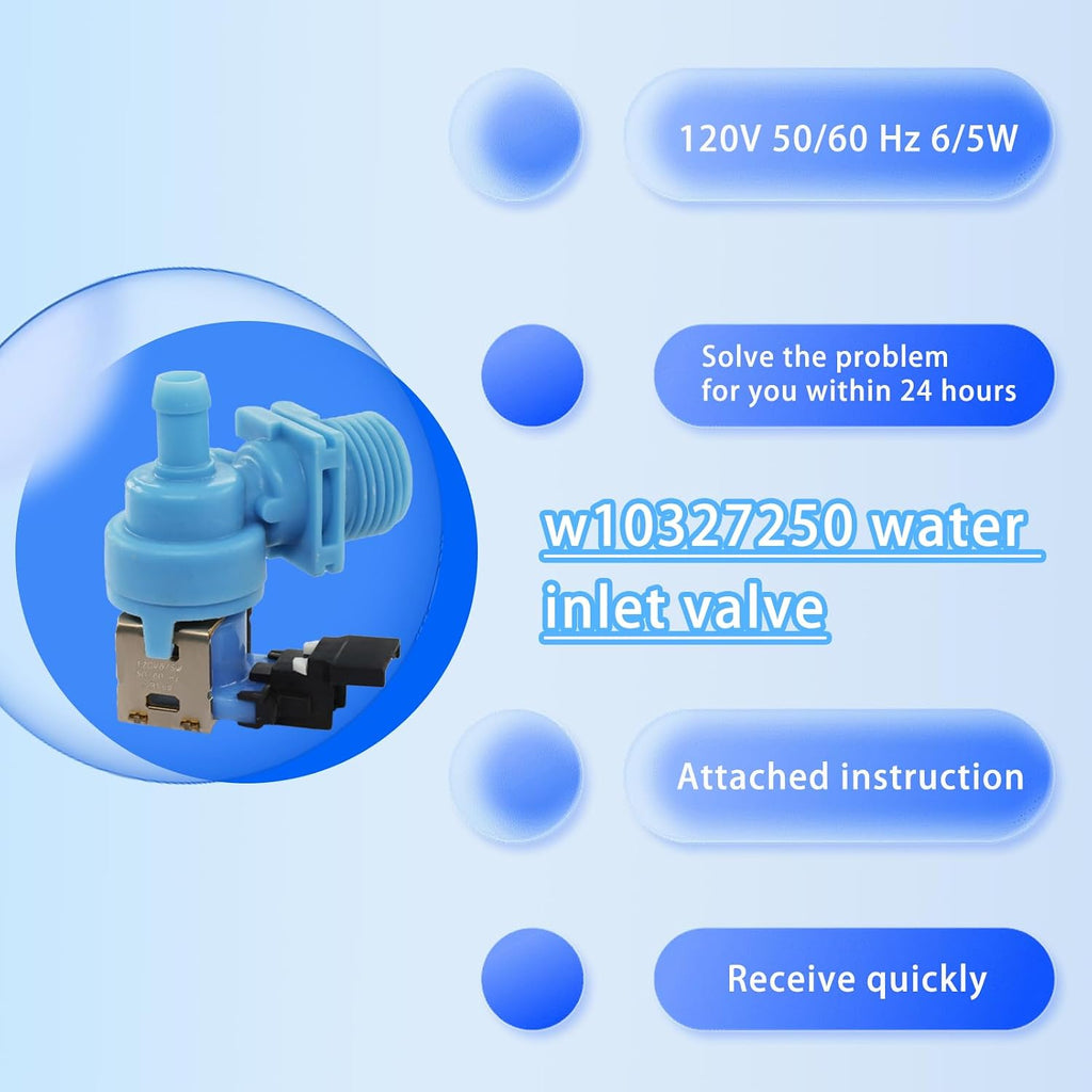 W10327250 Dishwasher Water Inlet Valve Fit for Whirlpool dishwasher