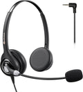 Cordless Phone Headset with Microphone, 2.5mm Jack Telephone Headset for Office Landline, Noise-Cancelling Mic &