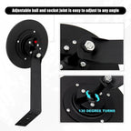 8" Convex Mirror – Adjustable Wall Bracket for Driveway | 8" curved blindspot mirror with adjustable wall bracket.