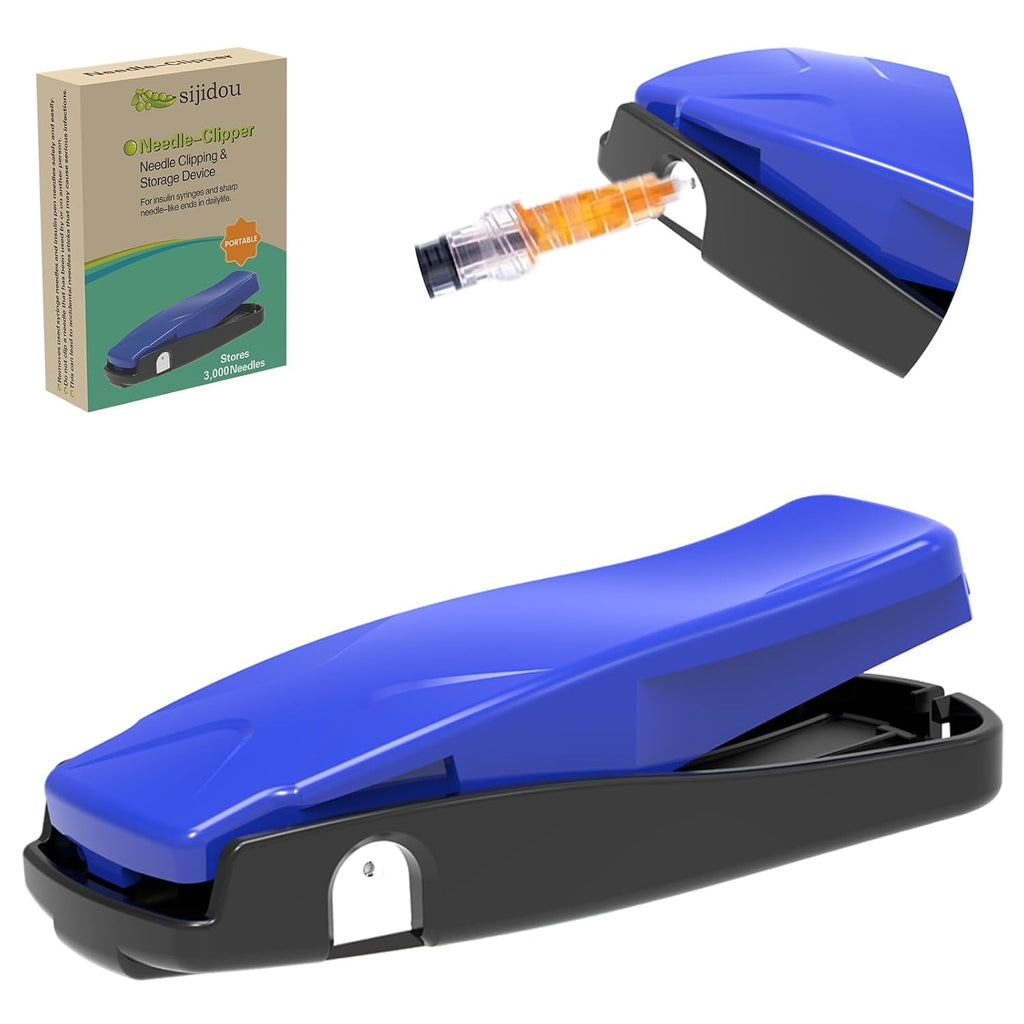 Needle Clipper for Insulin Syringe, Portable Sharps Container for Disposal Sharps, Compatible with 23-34Ga Syringe