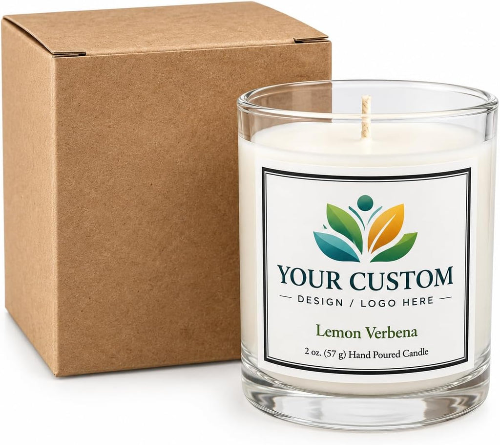 Custom 3 oz Scented Votive Candle, Personalized Logo, Gift Box, 15 Pack