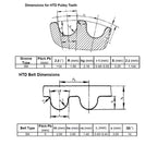 HTD 5M Timing Belt Pulley 20 Teeth 10mm Bore for 15mm Width Belt,5mm Pitch Aluminum 20T Timing Pulleys 20-5m-15-10mm