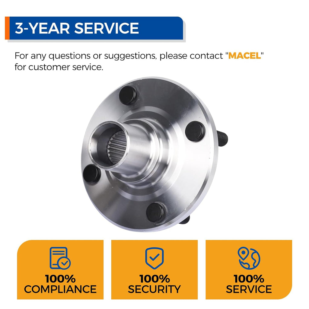 PAROD 518507 Front Wheel Hub and Bearing Assembly Compatible with 1994-2002 Toyota Corolla, 1988-1993 Corolla, 1998-2002 Chevy Prizm, 1993-1997 Geo Prizm 4 Lugs