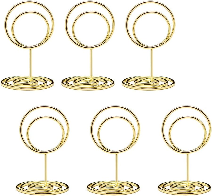 20pcs Mini Place Card Holders, Cute Table Number Holders, Small Size Table Card Holder Tables Number Stands, Wire