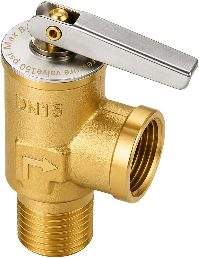 1Pack 1/2 in NPT Brass T&P Relief Valve