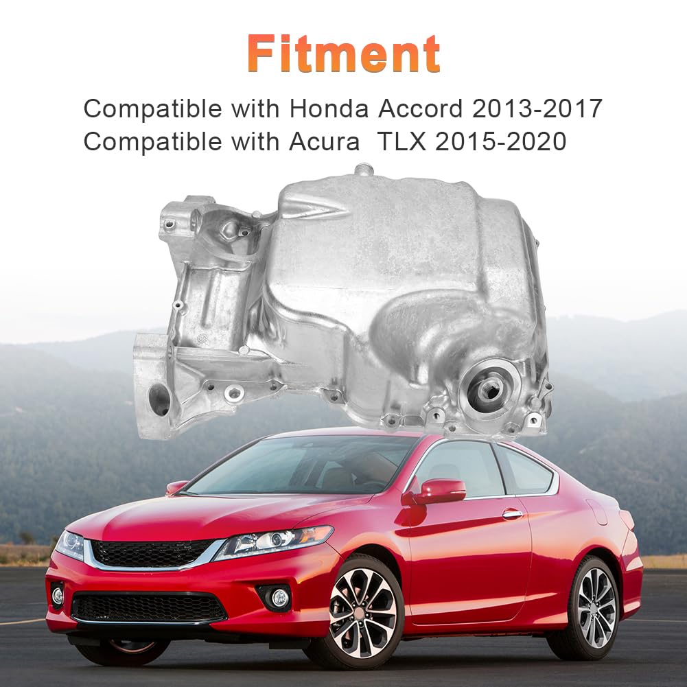 Engine Oil Pan Compatible with Honda Accord 2013-2017 Acura TLX 2.4L