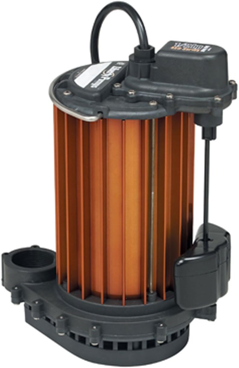 Liberty Pumps 457-2 Vertical Magnetic Float 1/2 HP Submersible Sump Pump, BLACK