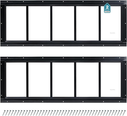 Shed Window 10"x29" 2 Pack Transom Window Fixed Design with Tempered Glass, Perfect for Shed, Chicken Coop, Barn