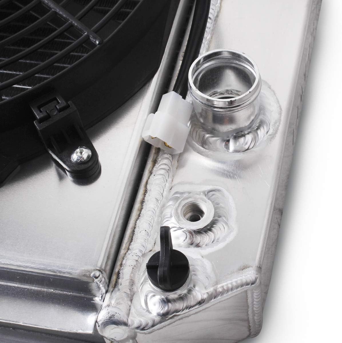 OHOB-COOL 3 Row Full Aluminum Radiator with Fan For 1984-1990 Chevy Corvette 5.7L V8 /1982-2002 S10 Conversion LS