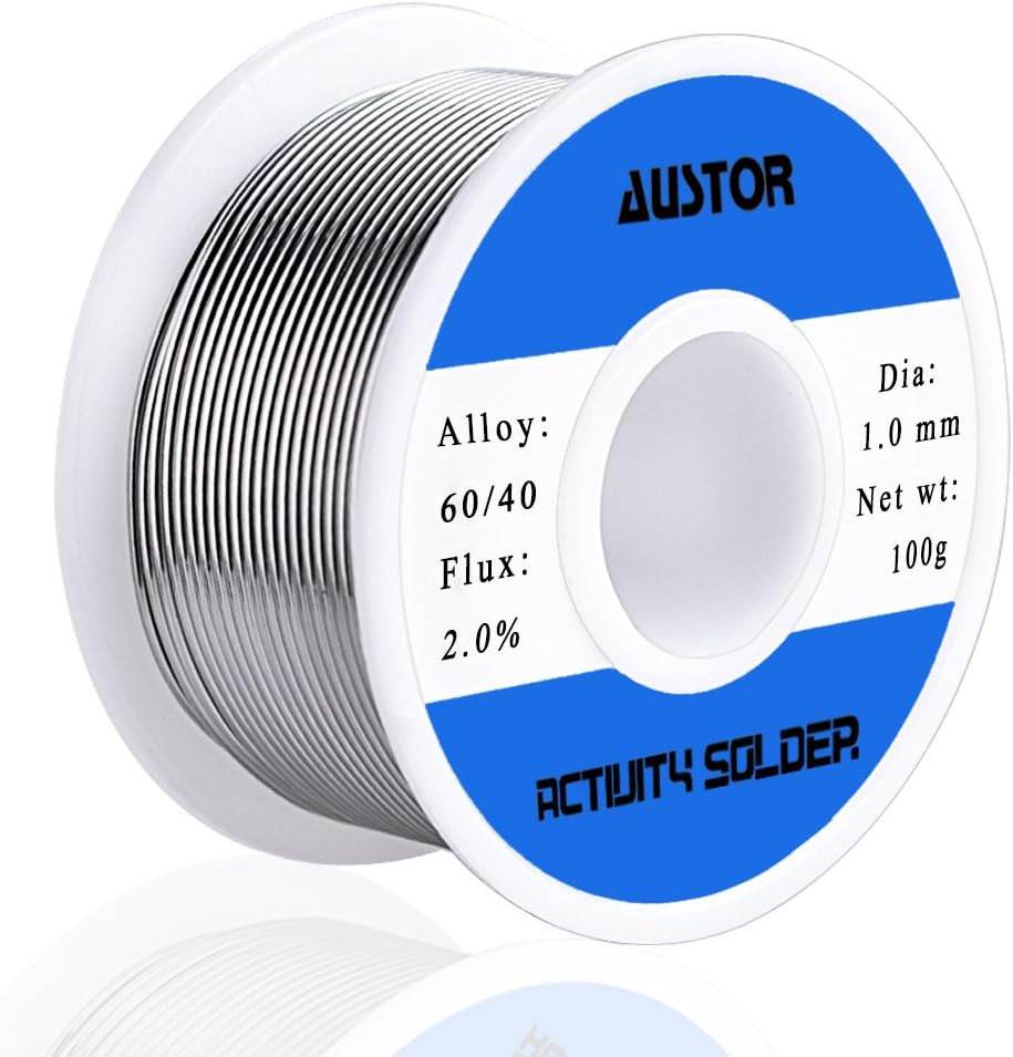 AUSTOR 60-40 Tin Lead Rosin Core Solder Wire for Electrical Soldering