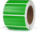 Green Rectangle Labels 2 x 1 Inch Blank Stickers Roll 500 Pcs