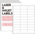 1" x 2-5/8" Address Labels, 1200 White Mailing Labels, 40 Sheets