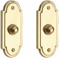 Doorbell Button 4 in. Lacquered Brass Wired Vintage Push Button with Mounting Hardware Pack of 2