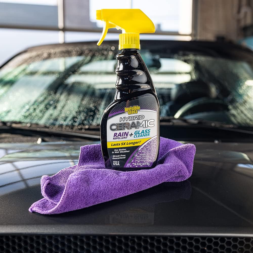 92183 Hybrid Ceramic Rain Repellent and Glass Cleaner – Cleans & Protects Car Windows and Windshields with