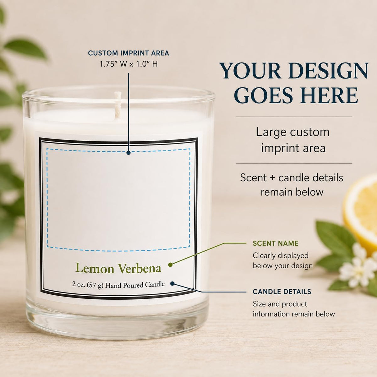 Custom 3 oz Scented Votive Candle, Personalized Logo, Gift Box, 15 Pack