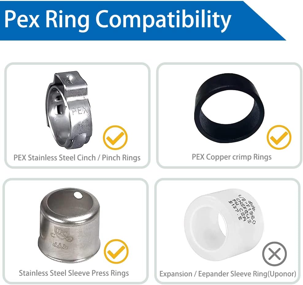 Hooshing 10PCS 1/2 Inch Straight Coupling PEX Fitting