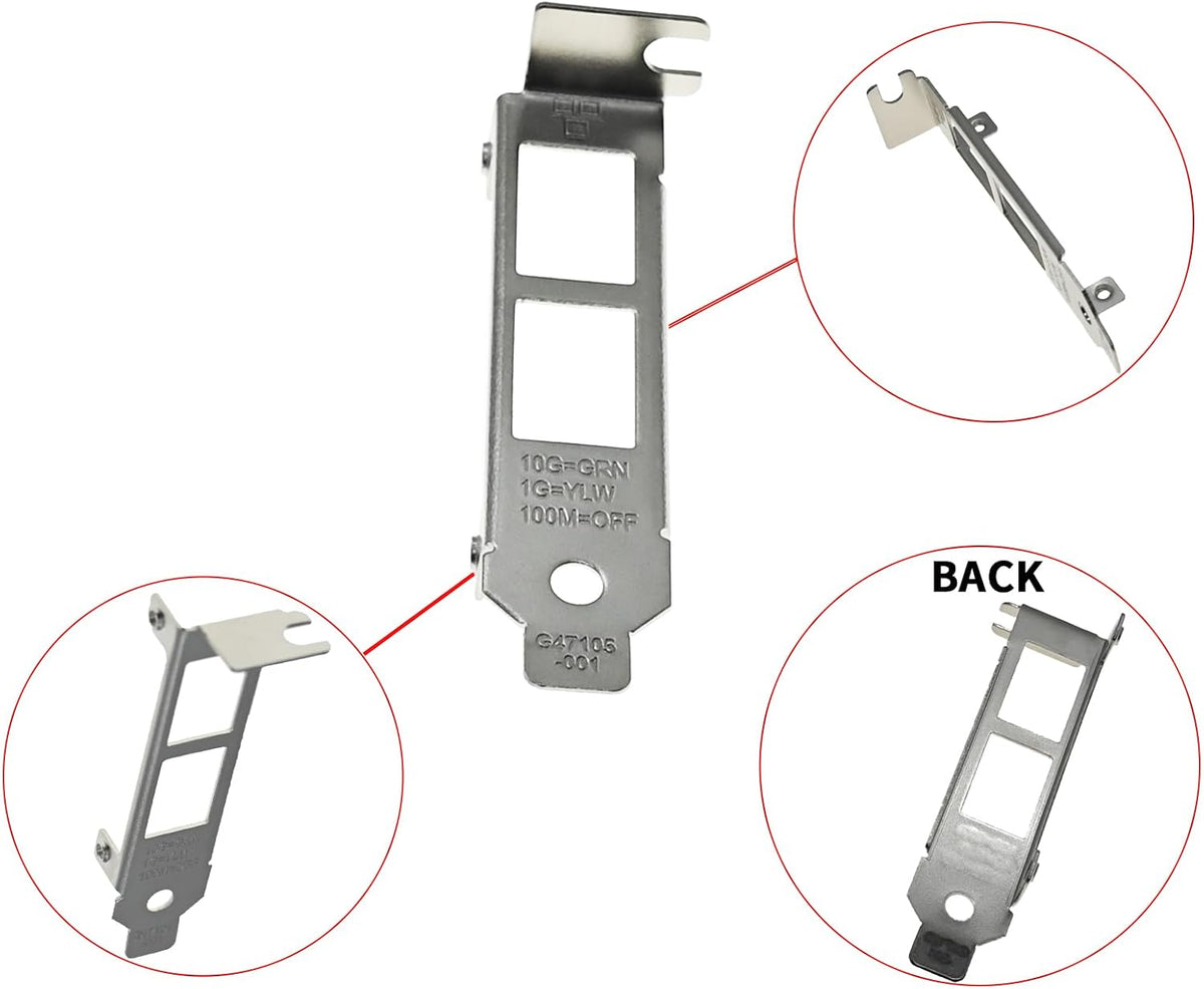 Low Profile Short Bracket Compatible with Intel X550-T2 X540-T2