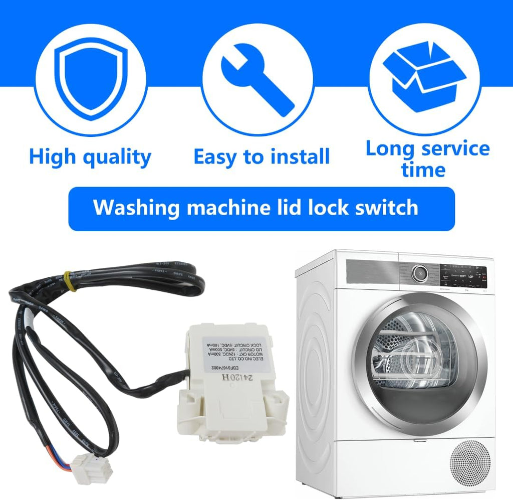 EBF61674802 Washer Lid Lock Switch Replacement Part for L-G Washer WT7300CV/01 WT7305CV/00 WT7305CW/00 WT7400CV/00 WT7400CW/00 WT7405CV/00 by YTXXDEUS