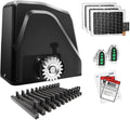 DKR1100ST Solar Sliding Gate Opener Rack Drive Automatic Gate Motor for Heavy Driveway Slide Gates Up to 2600 Pounds