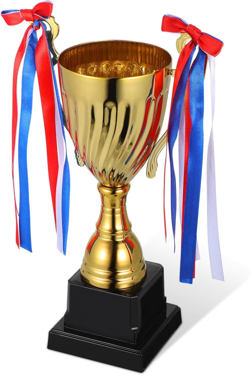 Trophy Cup, 9.6Inch Gold Large Trophy Award Trophies for Sports, Competitions, Tournaments, Party Favors for Winners