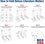 24" Deluxe Shipping Boxes 24"L x 14"W x 4"H, 25-Pack - White Box Mailers for Packaging, Storage, Gifts or Bulk