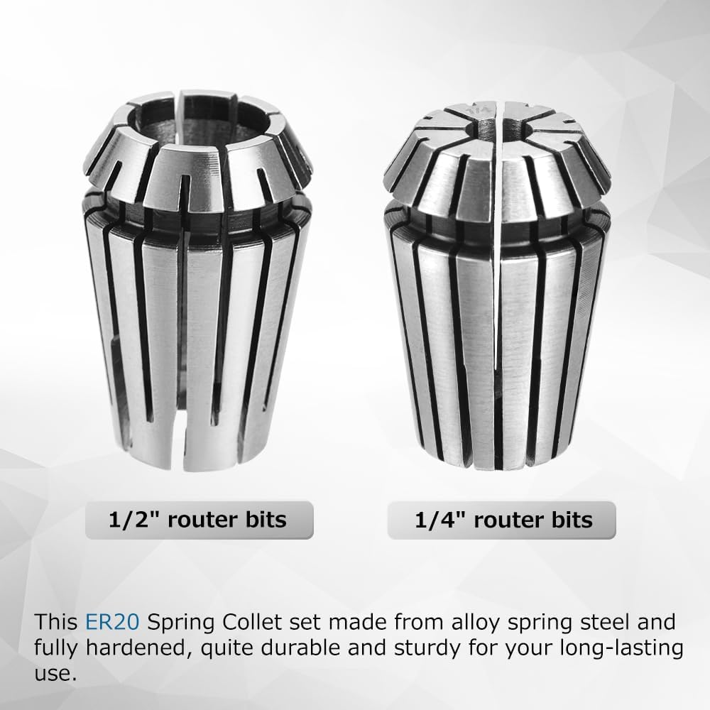 Yetaha ER20 Collet Extension Chuck Converter 1/4" Shank
