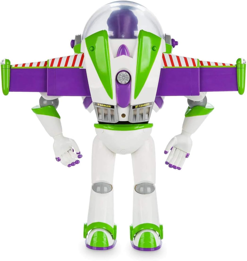 Disney Store Official Buzz Lightyear Interactive Talking Action Figure from Toy Story, Features 10+ English Phrases