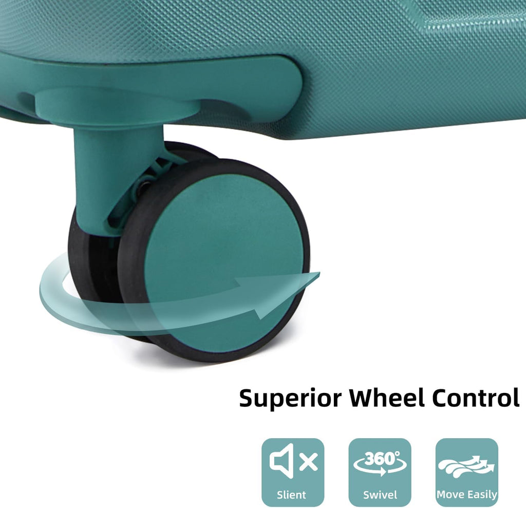 Luggage Sets 6 Piece, Expandable Hardside ABS Suitcase Sets with Spinner Wheels TSA Approved Lock, Large Suitcases