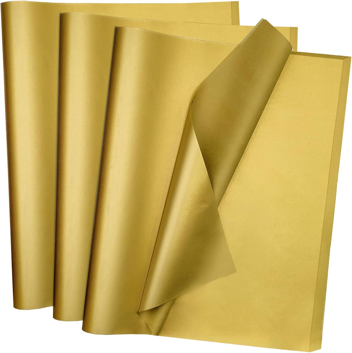 100 Sheets Gold Tissue Paper 20x12 Inches