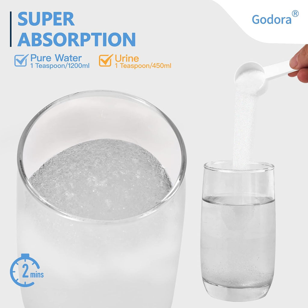 Poo Gel for Camping Toilets, Portable Sodium Polyacrylate Solidifier | Super Absorbent Pee Gel with Scoop, Odor