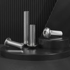 VGBUY 25Pcs 5/16-18 x 1-1/4" Button Head Socket Cap Bolts Screws, 304 Stainless Steel 18-8, Allen Hex Drive, Bright Finish, Fully Threaded, Hex Spanner Included