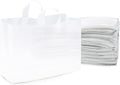 Clear Shopping Bags with Handles, 16x6x12, 100 Pack