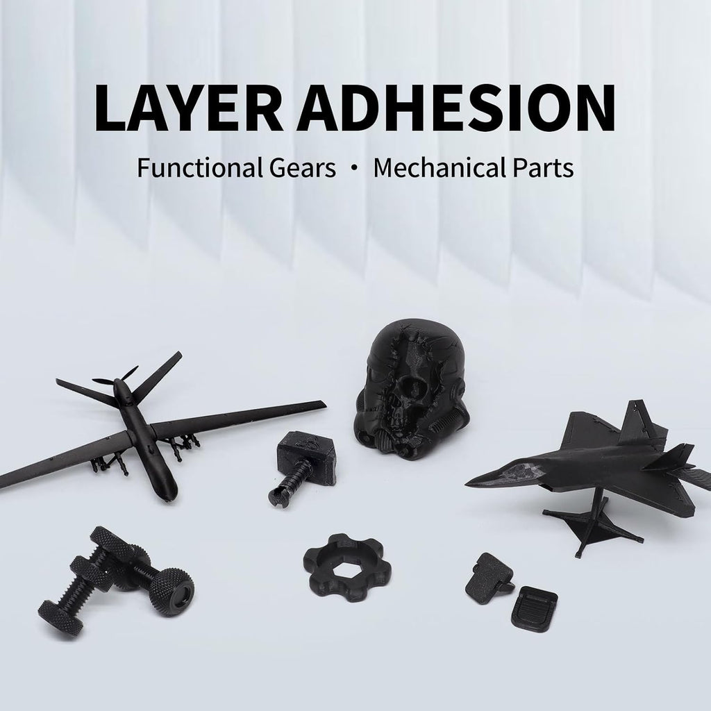 PETG Filament 1.75mm Black 1kg, 3D Printer Filament | PETG filament 1kg (2.2lbs), high strength, low stringing, layer