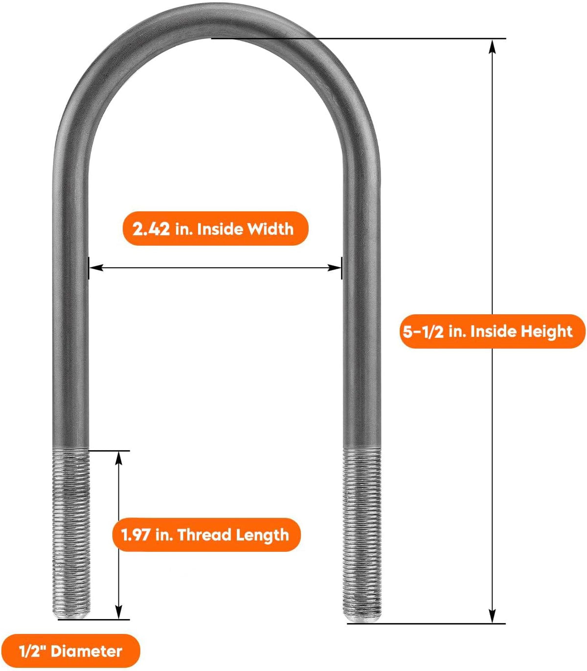 3500lb Single Trailer Axle Suspension Kit 1750lb Leaf Springs & Ubolt Kit; Pair of Trailer Leaf Spring 4 Leaf Double