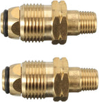 2 Packs Universal Propane LP LPG Gas Cylinder Tank Adapters Fitting Full Flow Brass Connector 1/4'' 6mm MNPT