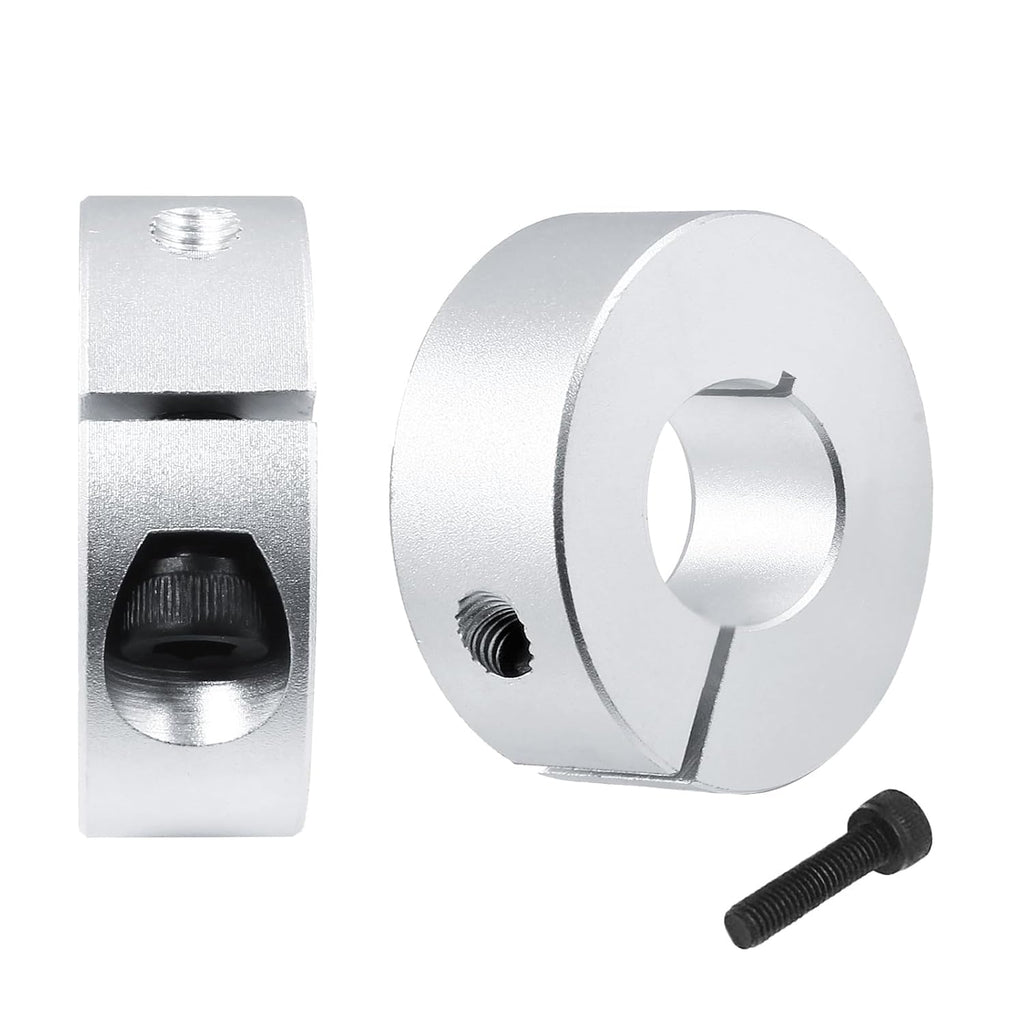 Hordion 4Pcs 8mm Split Shaft Collar, 8mm Bore Diameter, 25mm OD, 8mm Thick