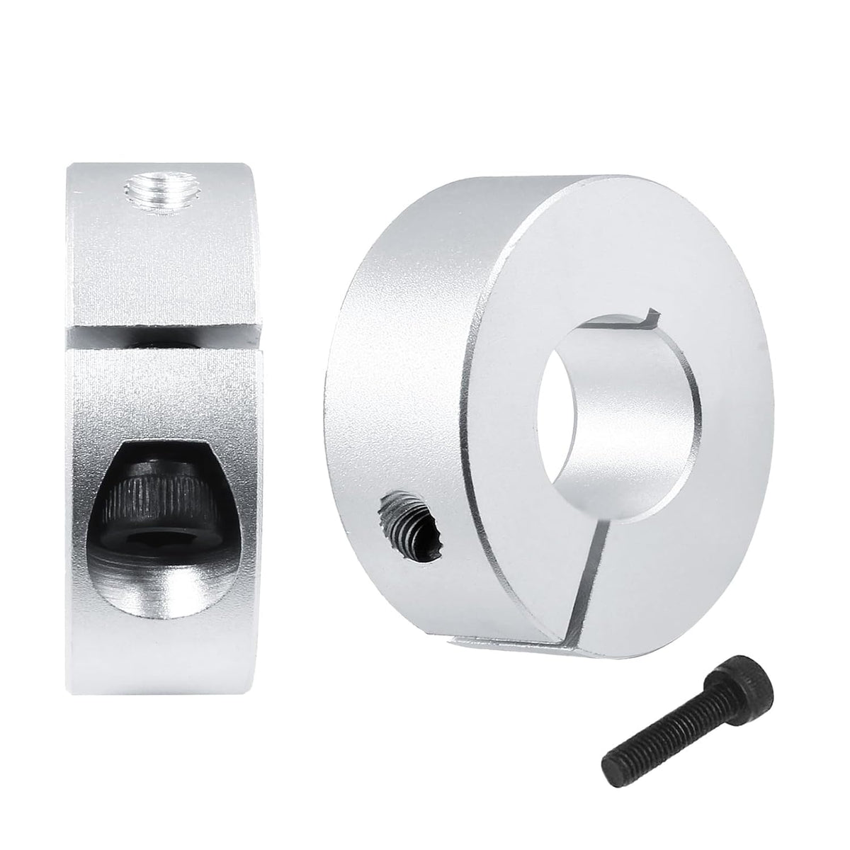 Hordion 4Pcs 8mm Split Shaft Collar, 8mm Bore Diameter, 25mm OD, 8mm Thick