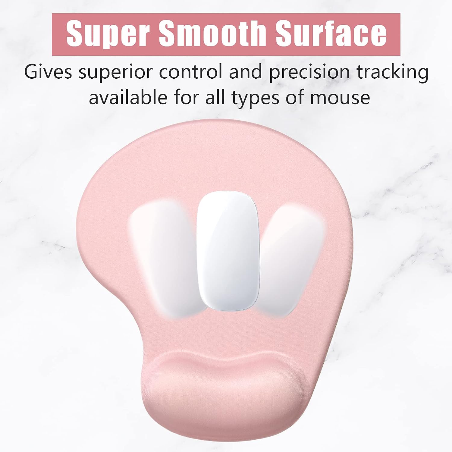 Ergonomic Mouse Pad with Wrist Rest Support, Gel Mouse Pads with Non-Slip PU Base, Pain Relief Memory Foam Computer