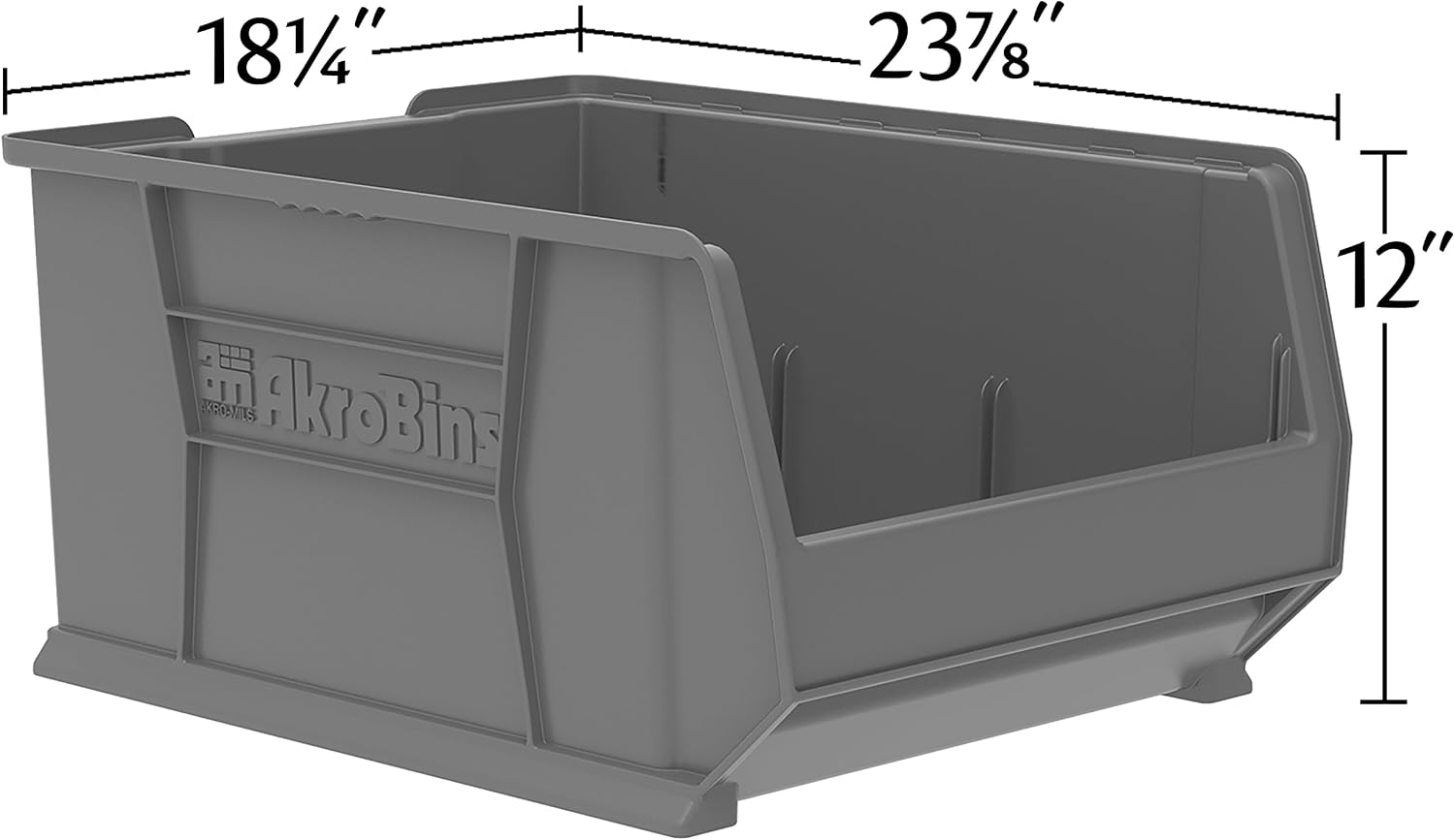 30289 Super-Size AkroBins Plastic Storage Bins, Space-Saving Stackable Bins for Garage, Classroom, Warehouse