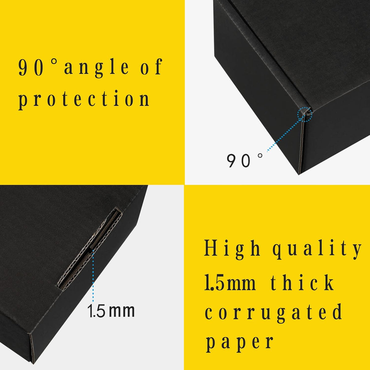 Black Shipping Boxes 9x6x2 Inches, 20 Pack