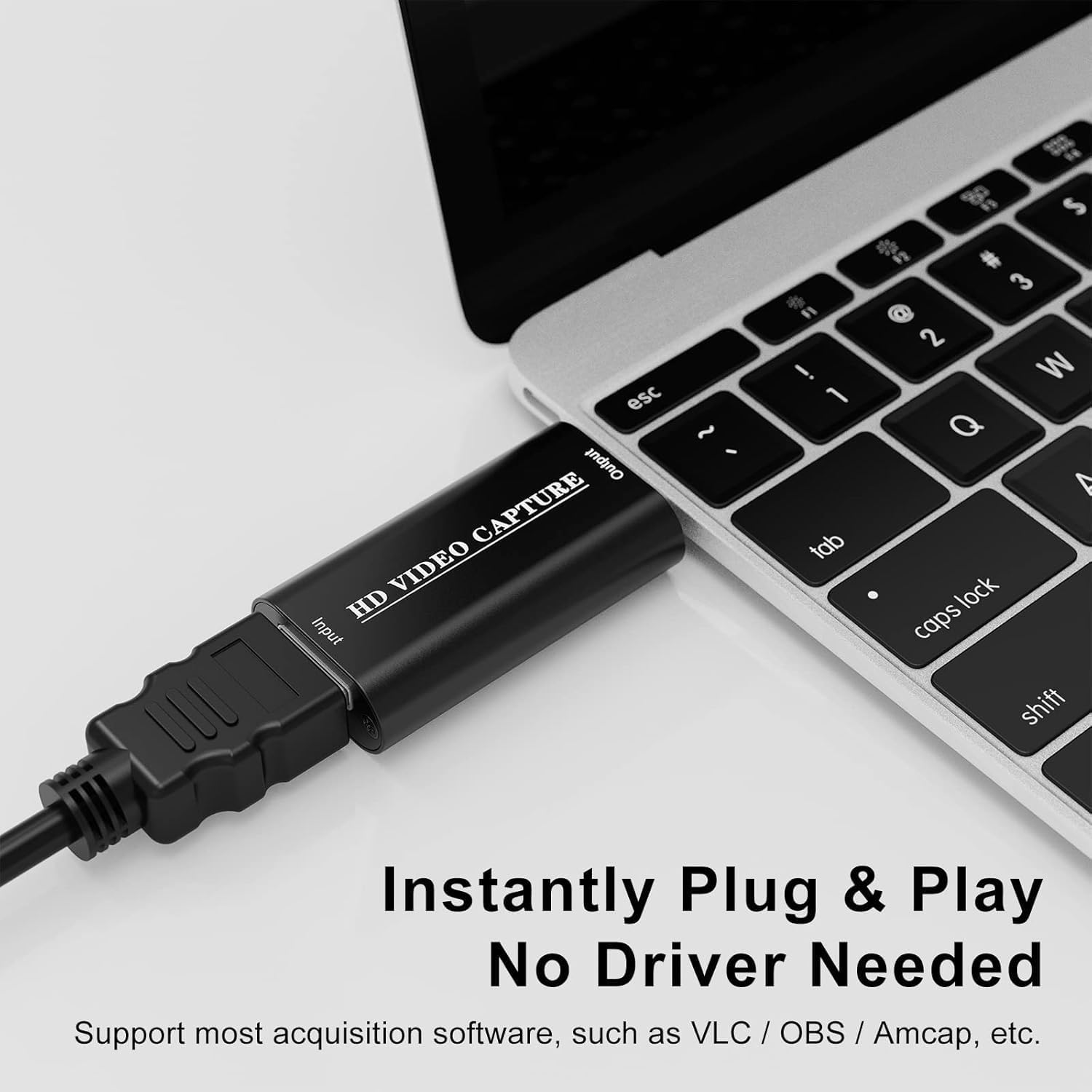 4K HDMI Video Capture Card, Cam Link Card, HDMI to USB 2.0 Game Audio Adapter, Record Capture Device for Streaming