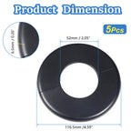 2Pcs Self-Adhesive Split Flange for 2" Pipe, ABS Round Escutcheon Plate