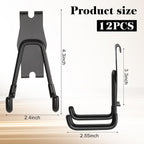 12 Pack Gridwall Utility Hooks and Hangers Heavy Duty Gridwall Hanging Hooks Grid Wall Picture Holder Black Display