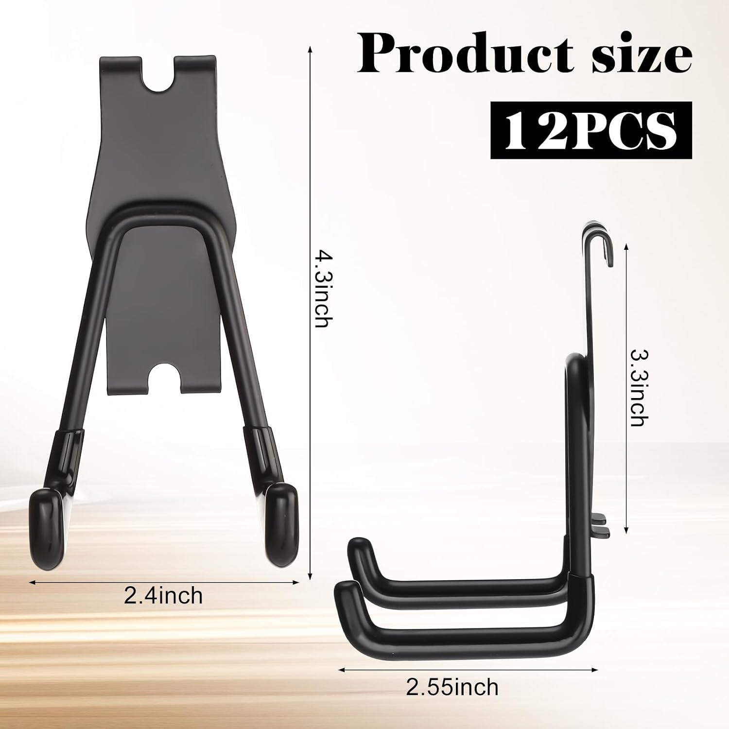 12 Pack Gridwall Utility Hooks and Hangers Heavy Duty Gridwall Hanging Hooks Grid Wall Picture Holder Black Display