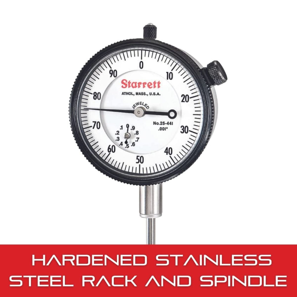 Starrett 25 Series Dial Indicator, 0-1.000" Range, .001" Graduation