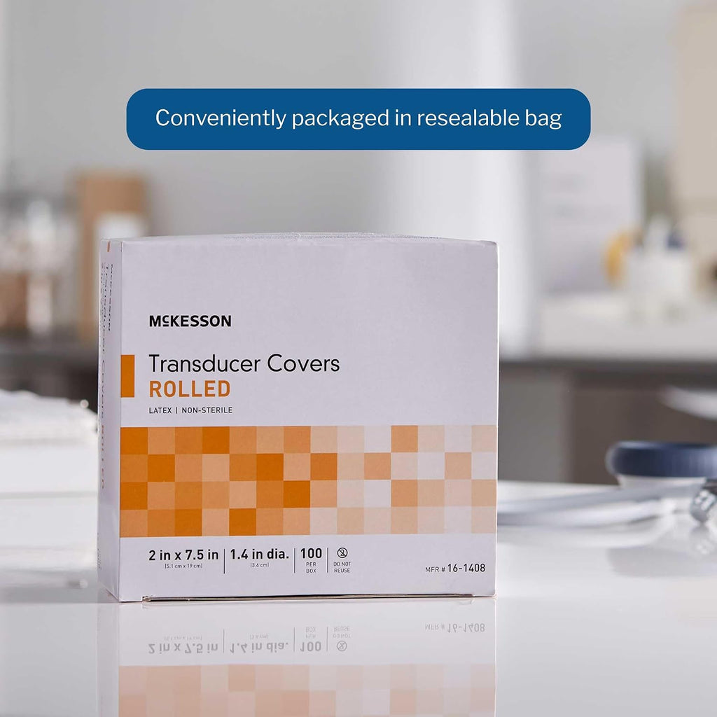 Ultrasound Transducer Covers, Latex, 2 x 7 1/2 in, 100 ct