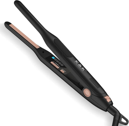 3/10" Mini Flat Iron for Short Hair Small Straightener for Pixie&Beard | 3/10" ULTRA-SLIM PLATES Extra-narrow ceramic