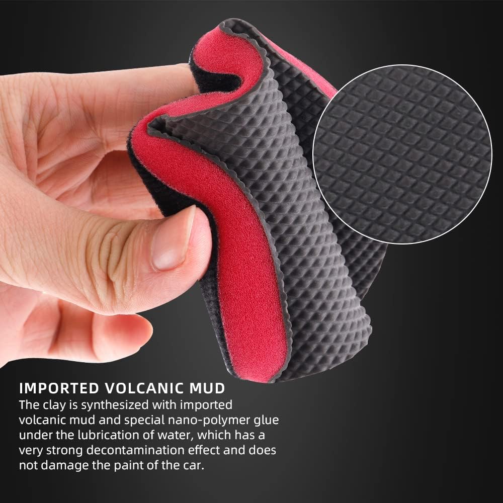 Clay Block, Clay Bar Pad, 3Pcs Clay Pads for Car Detailing, for Car Detailing, Solve the Problem of Stubborn Dirt on