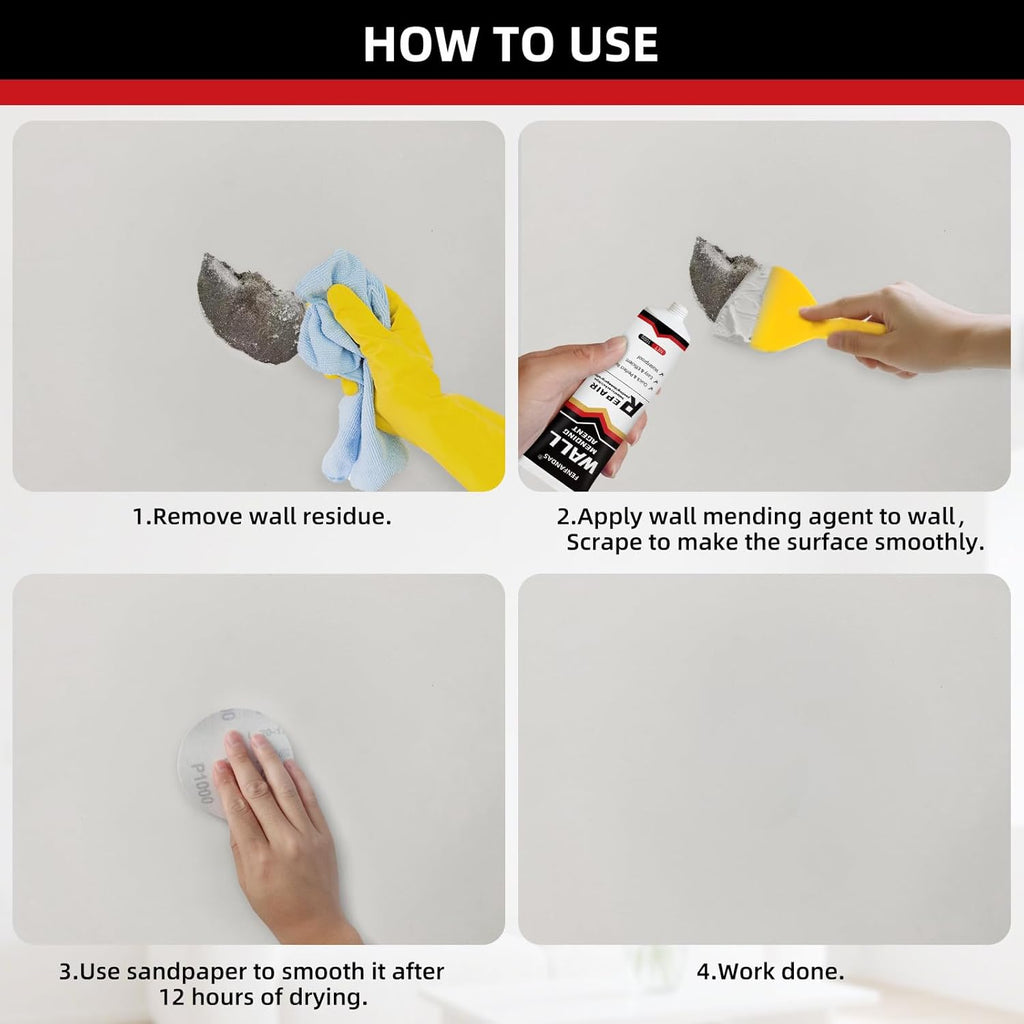 Drywall Repair Kit, Drywall Hole Patch Repair Kit Spackle Wall Repair Kit | Drywall Putty for Filling Holes and Creak